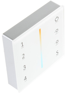 Dotekový ovládač stmívač na baterie LUX CCT vypínačový bílý 4K